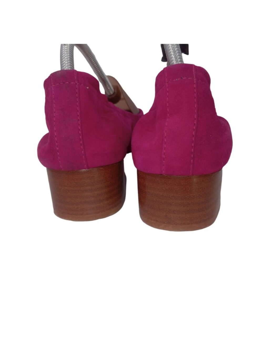 Anthropologie Jasper Jeera Womens Pink Pumps Shoes Size 6 Gilen Suede Chunky Br - Picture 8 of 13